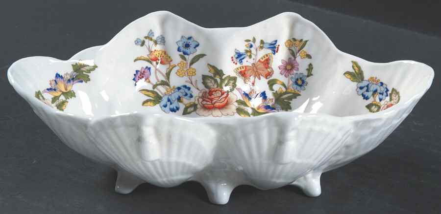 Cottage Garden Oval Shell Shaped Dish by John  Aynsley & Sons-1