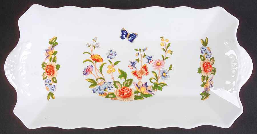 Cottage Garden Large Sandwich Tray by John  Aynsley & Sons-1