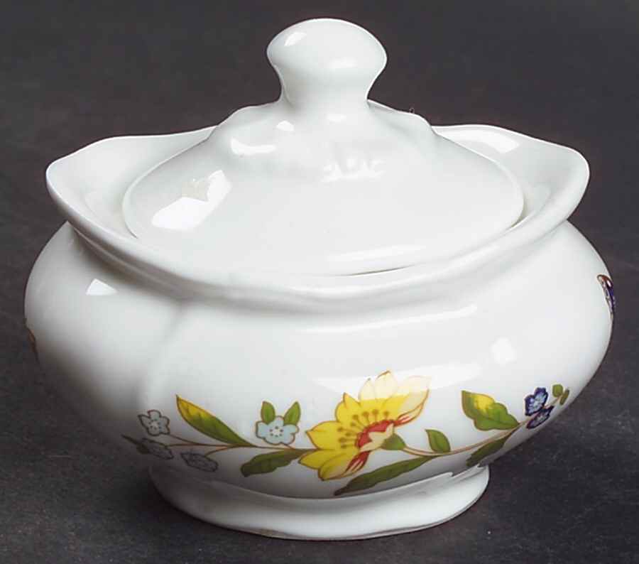Cottage Garden Individual Sugar Bowl & Lid by John  Aynsley & Sons-1