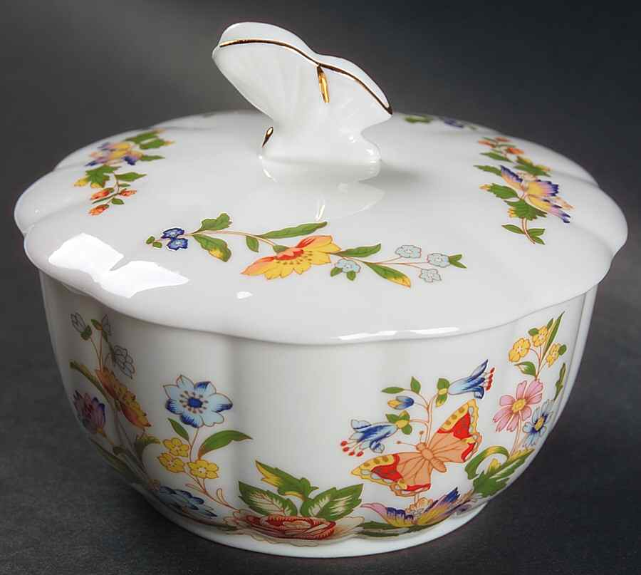 Cottage Garden Powder Box with Lid by John  Aynsley & Sons-1