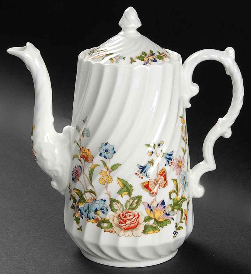 Cottage Garden Small Coffee Pot & Lid by John  Aynsley & Sons-1