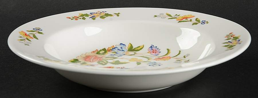 Cottage Garden Rim Soup Bowl by John  Aynsley & Sons-1