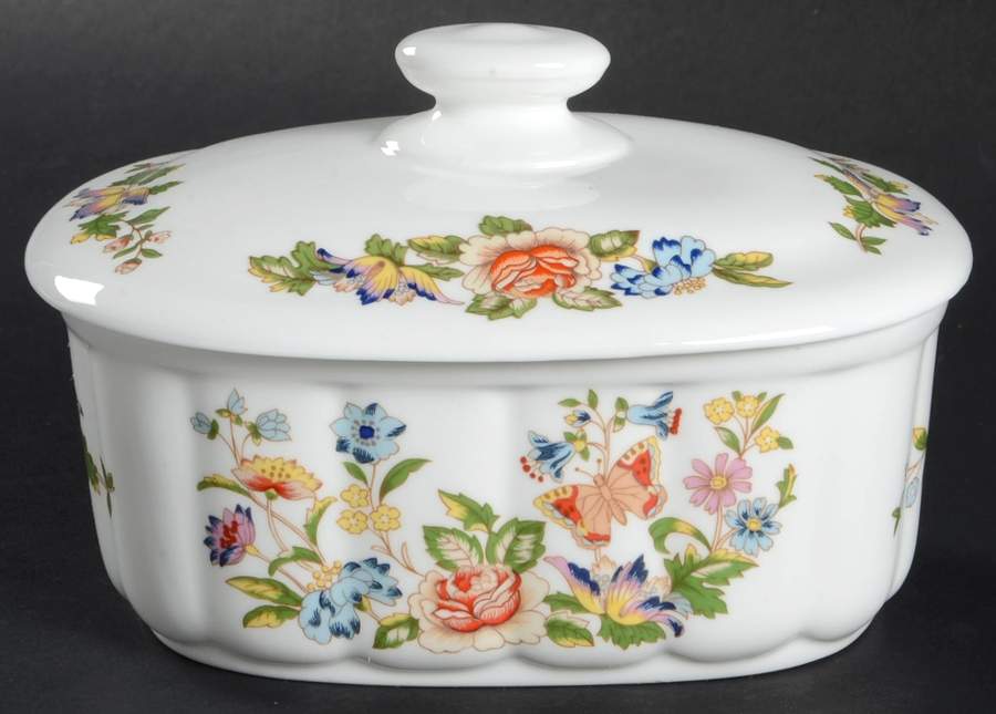 Cottage Garden Butter Box & Lid by John  Aynsley & Sons-1