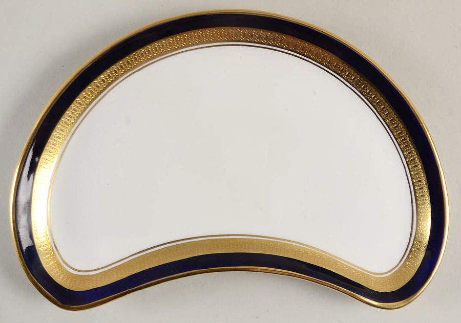 Cobalt Royale Crescent Salad Plate by John  Aynsley & Sons-1
