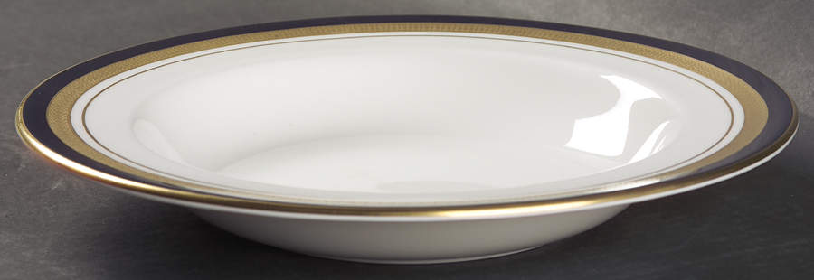 Cobalt Royale Large Rim Soup Bowl by John  Aynsley & Sons-1