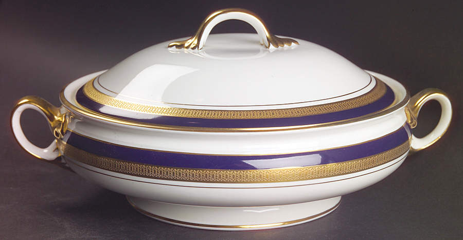 Cobalt Royale Round Covered Vegetable by John  Aynsley & Sons-1
