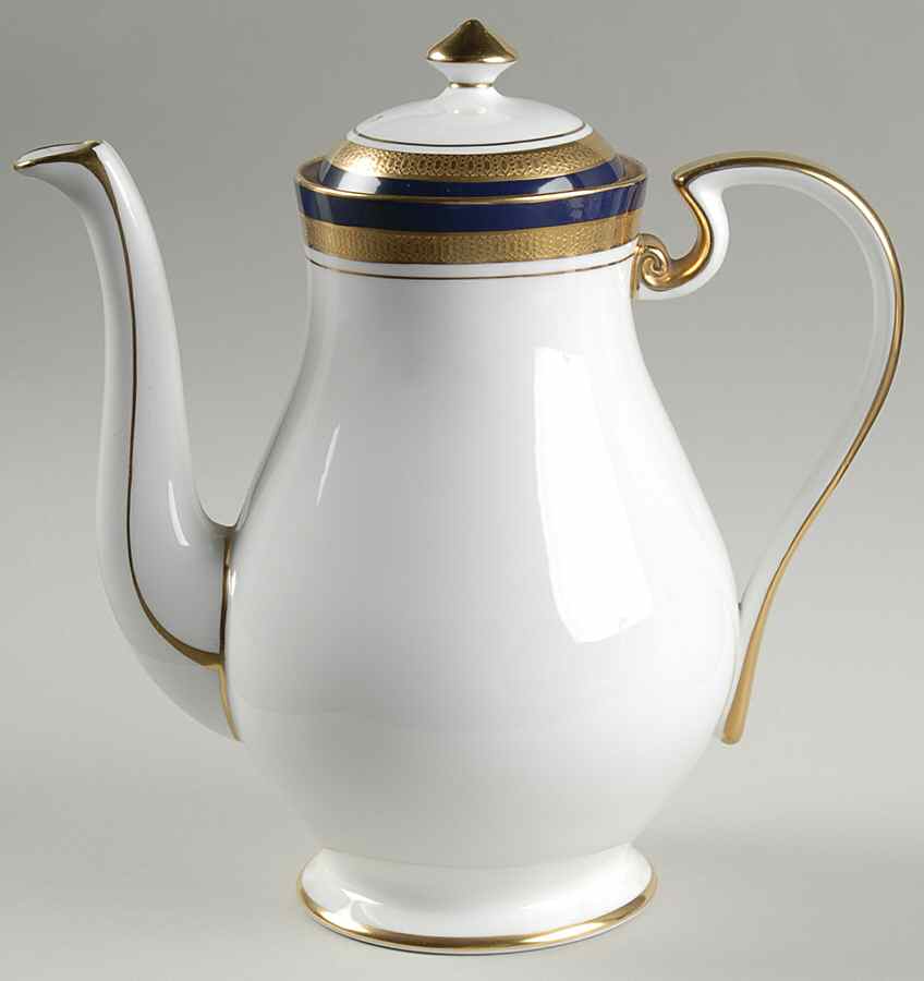 Cobalt Royale Coffee Pot & Lid by John  Aynsley & Sons-1