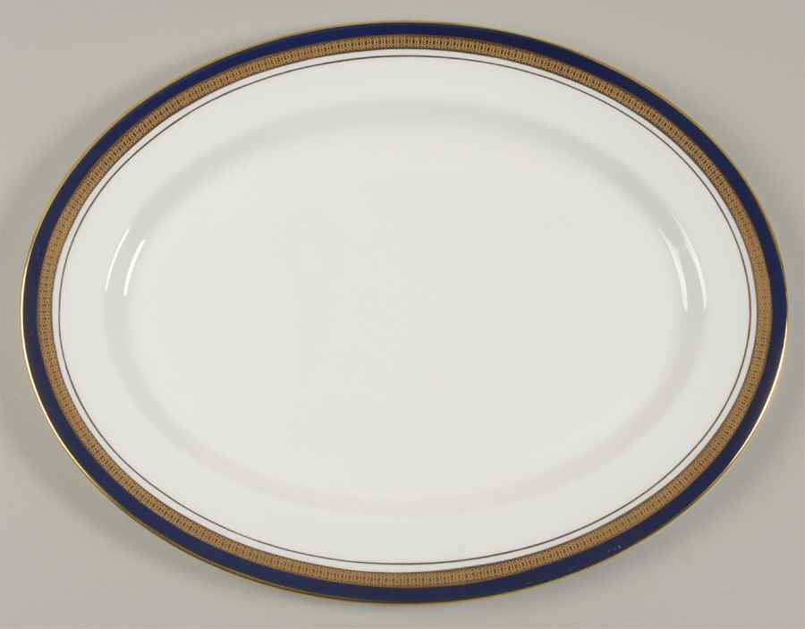 Cobalt Royale 16" Oval Serving Platter by John  Aynsley & Sons-1