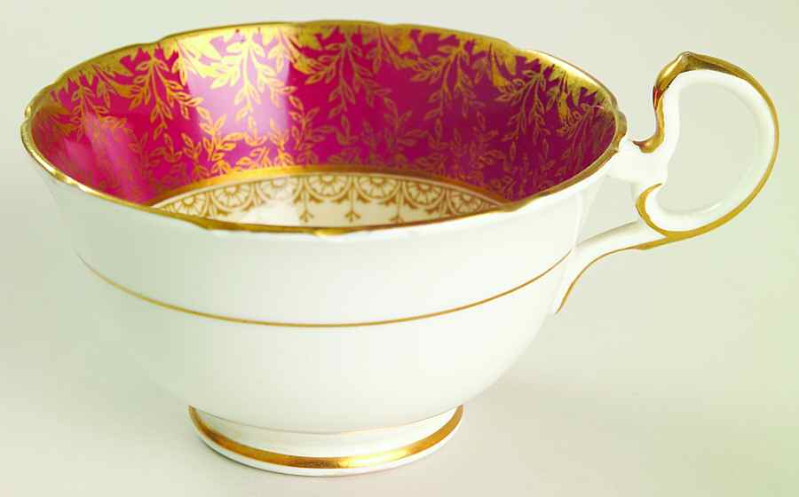 Coventry Burgundy Footed Cup by John  Aynsley & Sons-1