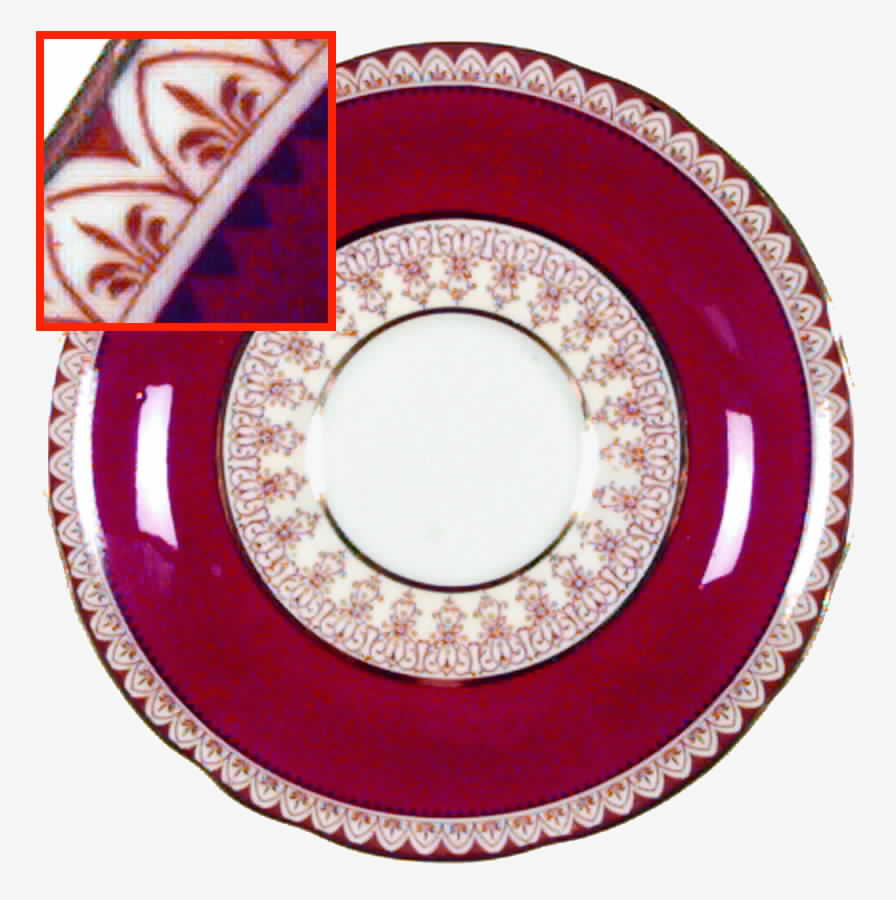 Cumberland Burgundy Saucer by John  Aynsley & Sons-1