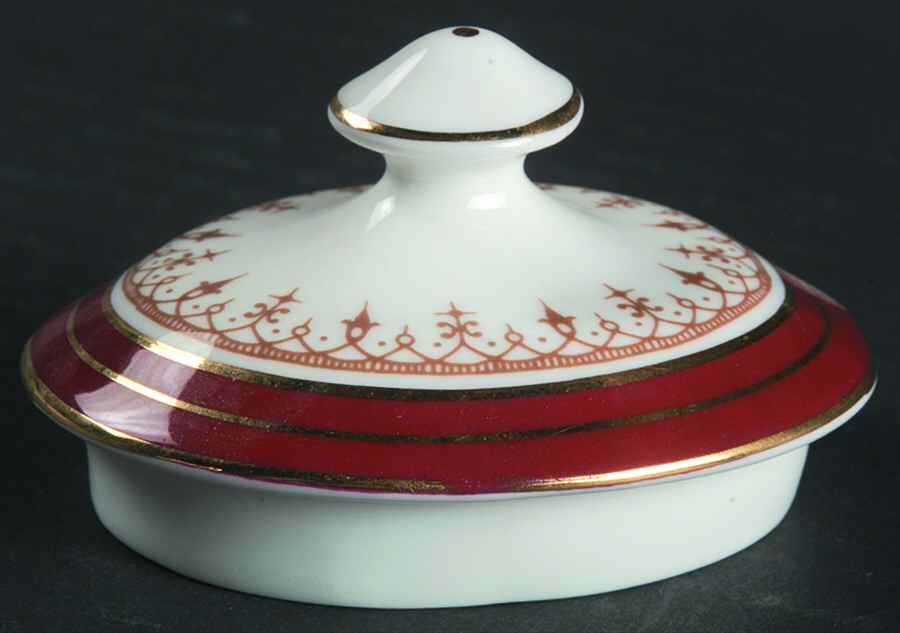 Durham Maroon (Smooth) Lid for Sugar Bowl by John  Aynsley & Sons-1