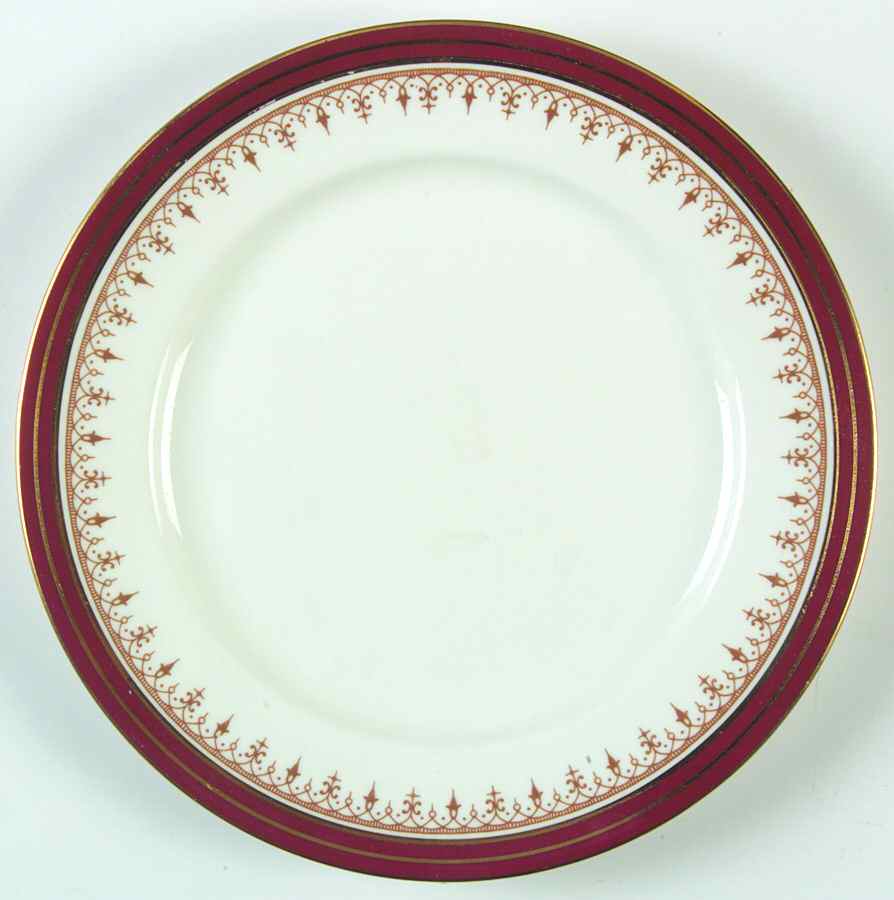 Durham Maroon (Smooth) Salad Plate by John  Aynsley & Sons-1