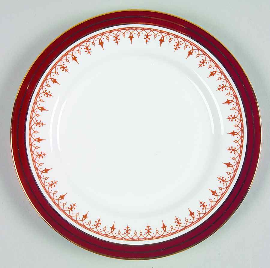 Durham Maroon (Smooth) Bread & Butter Plate by John  Aynsley & Sons-1