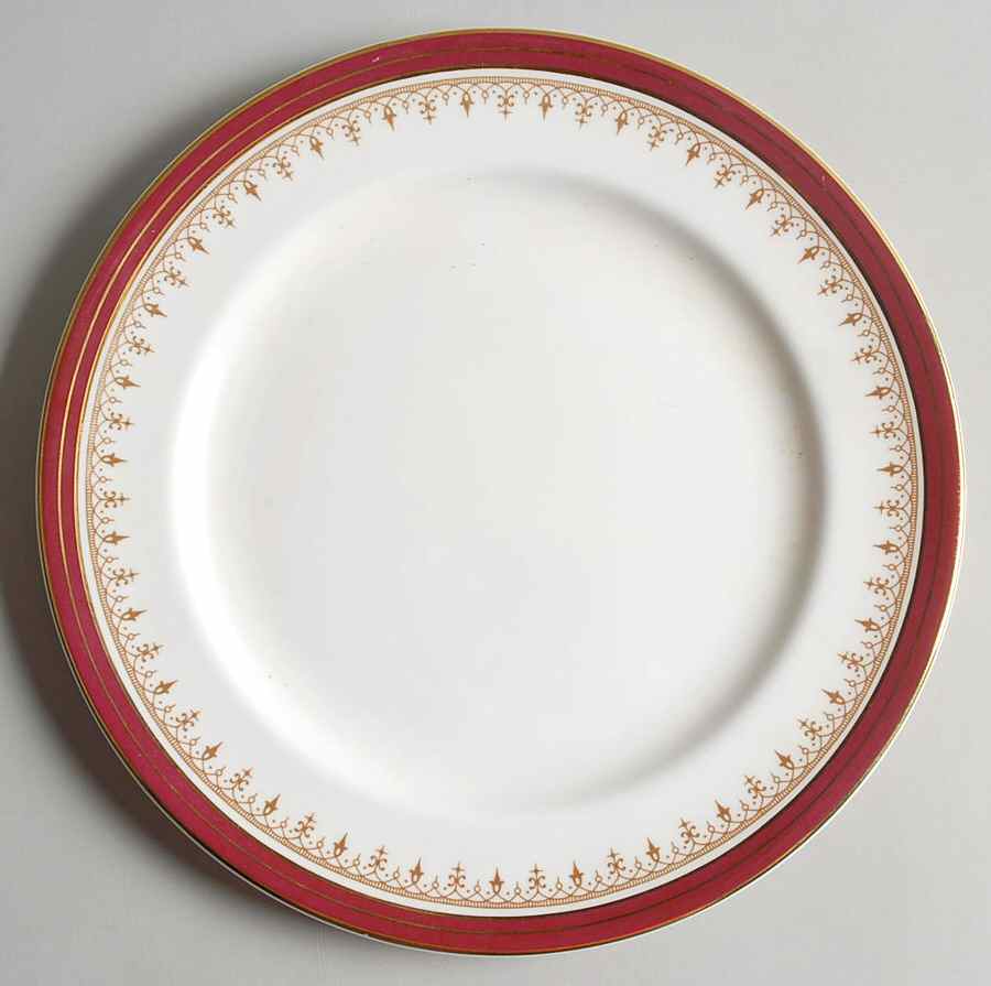 Durham Maroon (Smooth) Luncheon Plate by John  Aynsley & Sons-1
