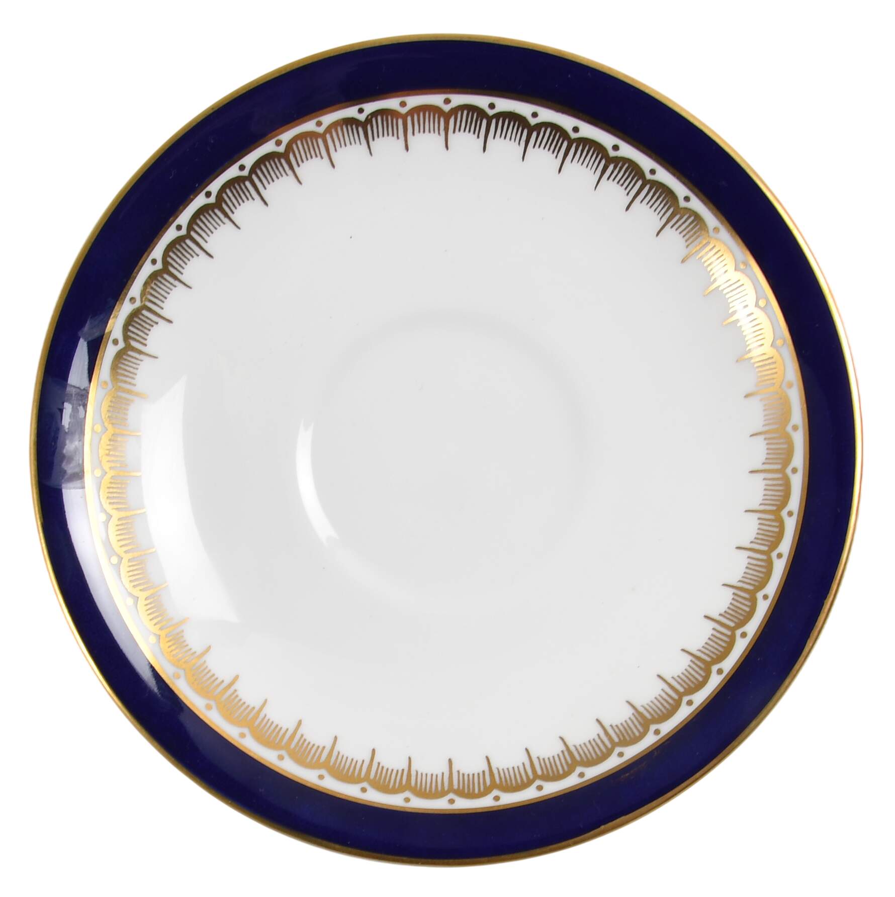 Embassy Cobalt Blue (Smooth) Saucer for Footed Cup by John  Aynsley & Sons-1
