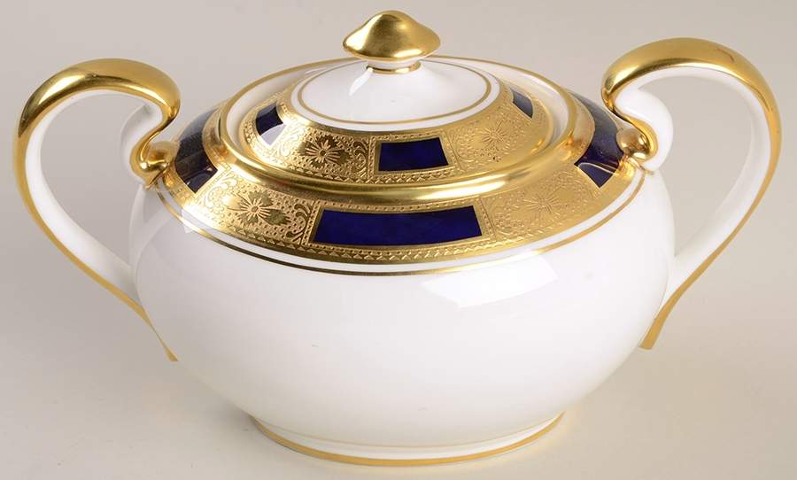 Empress Cobalt Sugar Bowl & Lid by John  Aynsley & Sons-1