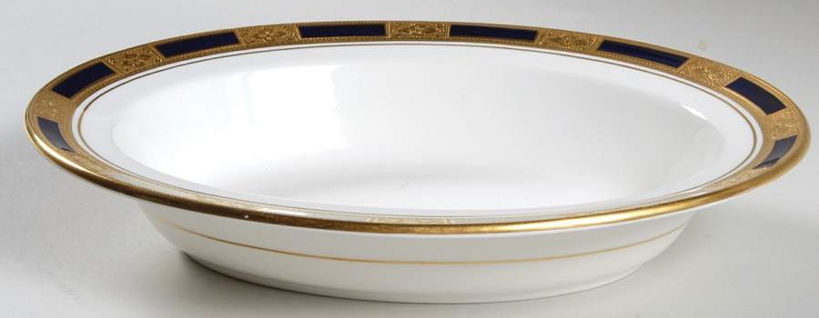 Empress Cobalt 10" Oval Vegetable Bowl by John  Aynsley & Sons-1