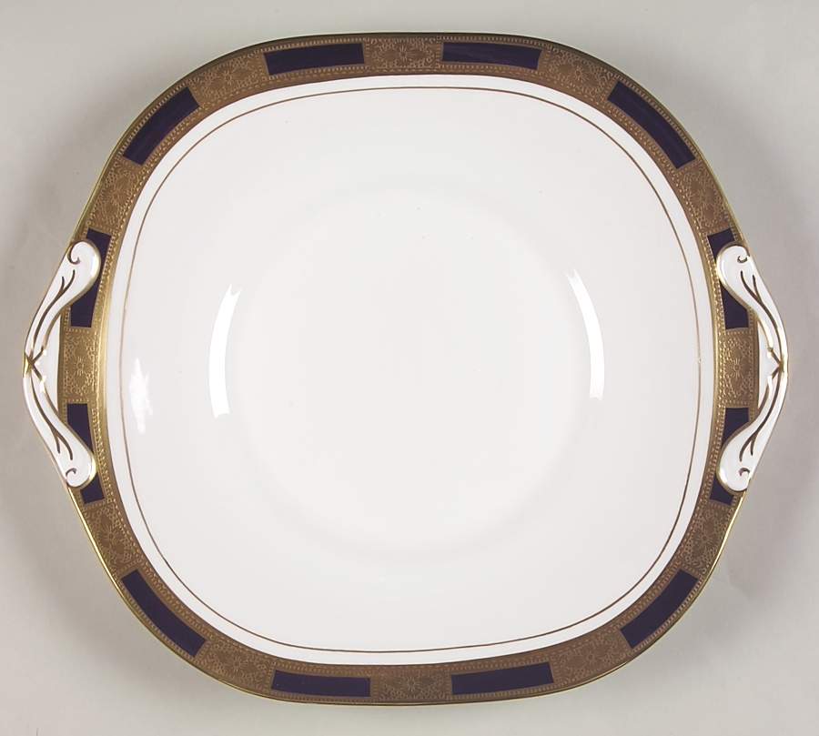 Empress Cobalt Square Handled Cake Plate by John  Aynsley & Sons-1