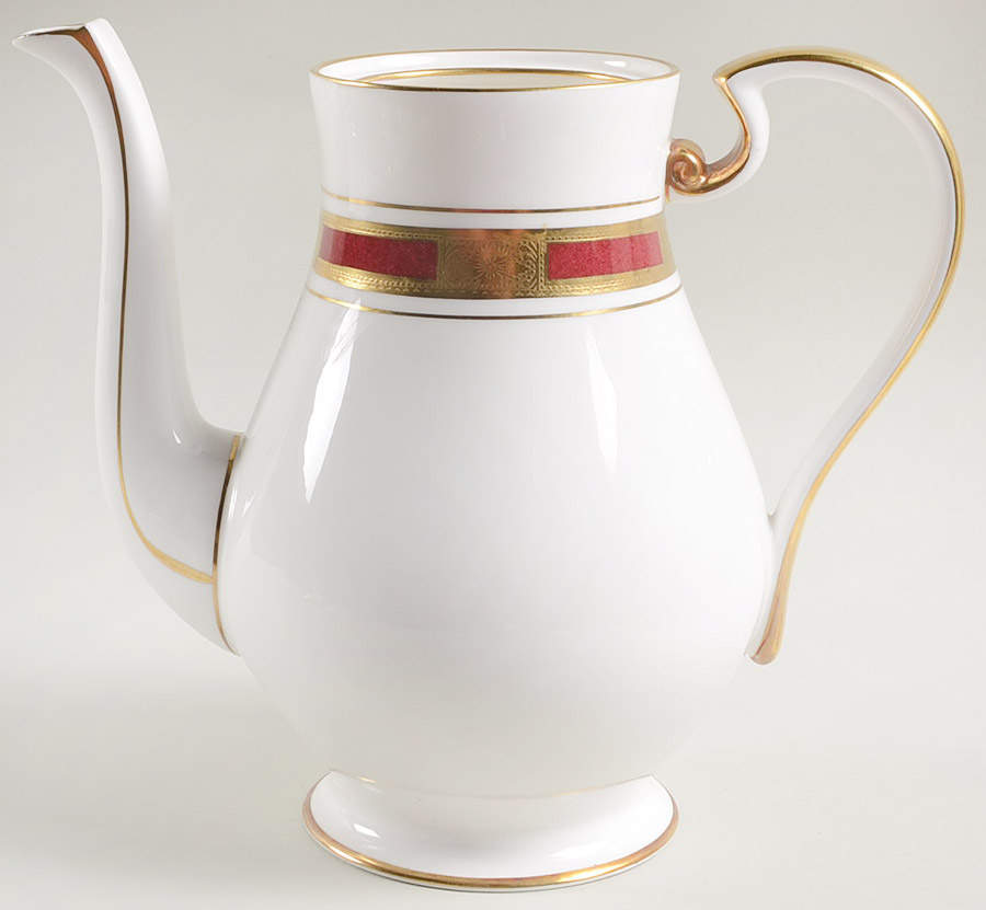 Empress Maroon Coffee Pot No Lid by John  Aynsley & Sons-1