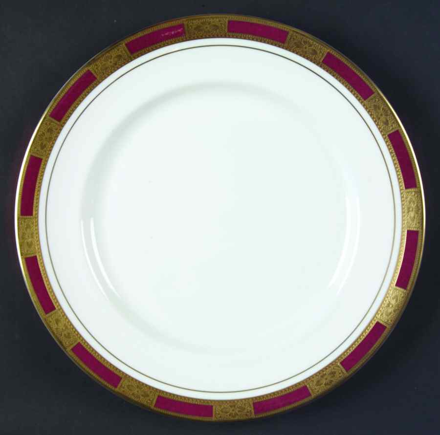 Empress Maroon Dinner Plate by John  Aynsley & Sons-1