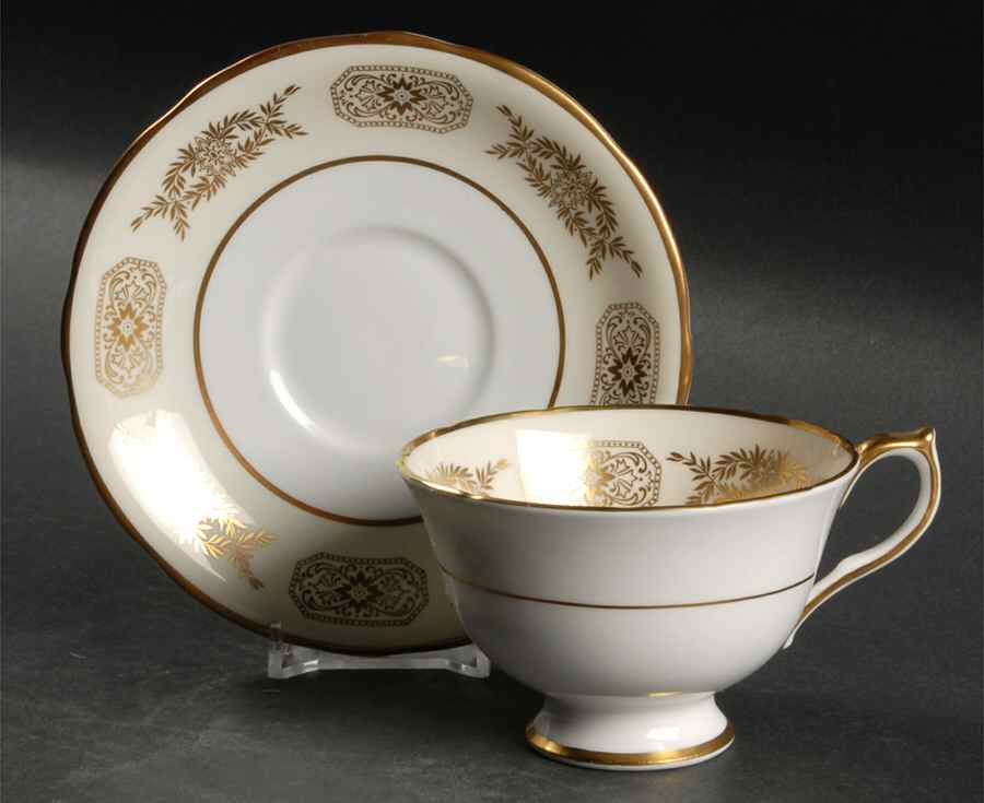 Engagement Footed Cup & Saucer Set by John  Aynsley & Sons-1