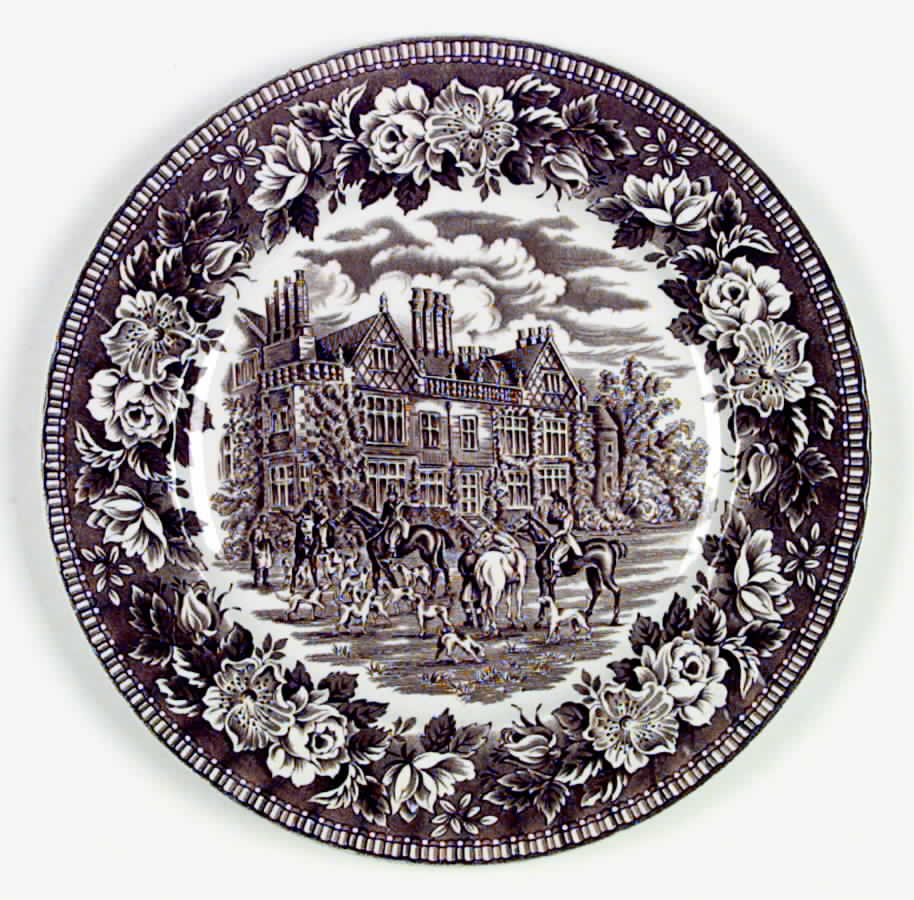 England's Heritage Brown Dinner Plate by H Aynsley & Co-1