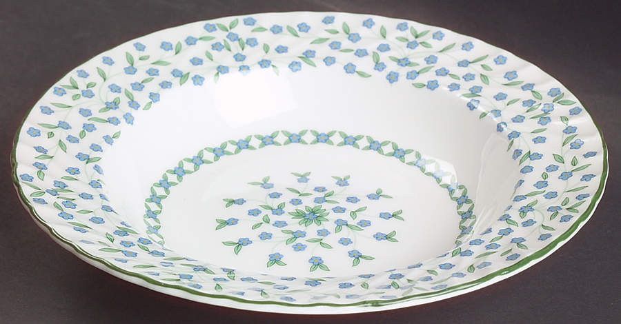 Forget Me Not Rim Soup Bowl by John  Aynsley & Sons-1