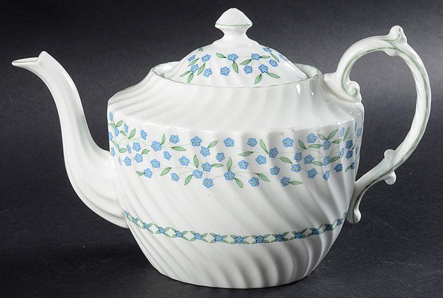 Forget Me Not Small Teapot & Lid by John  Aynsley & Sons-1