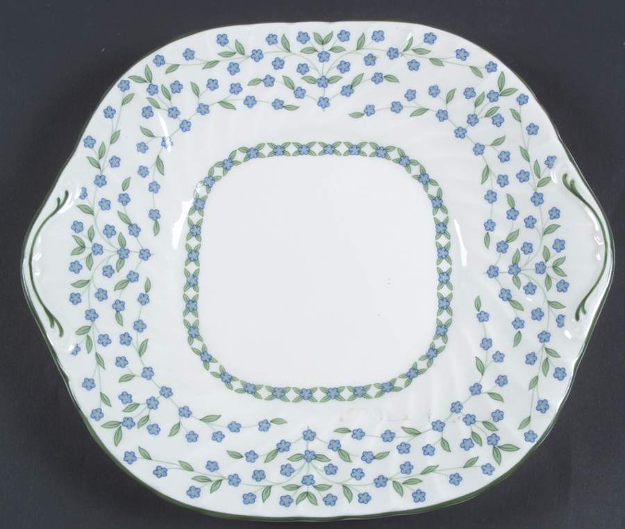 Forget Me Not Square Handled Cake Plate by John  Aynsley & Sons-1
