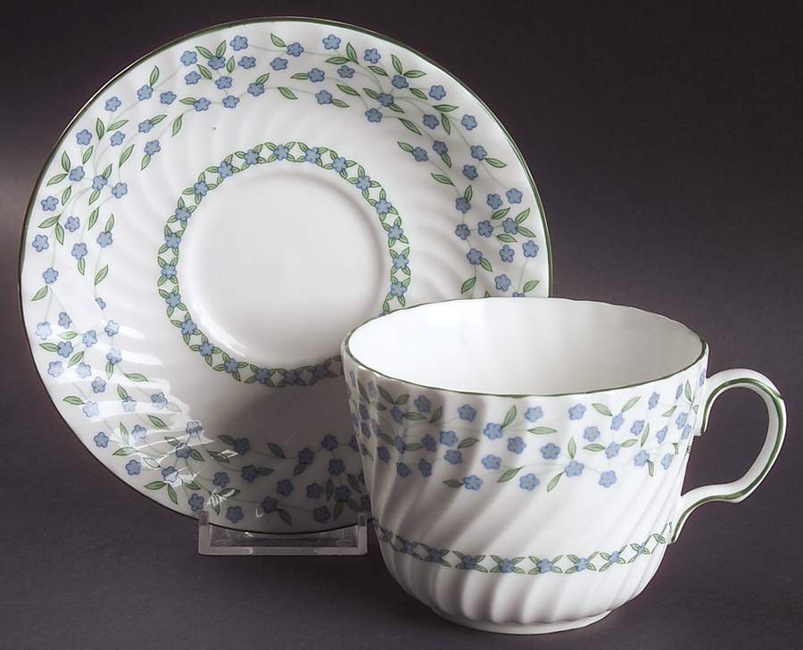 Forget Me Not Breakfast Cup & Saucer Set by John  Aynsley & Sons-1