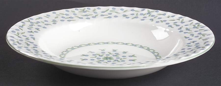 Forget Me Not Large Rim Soup Bowl by John  Aynsley & Sons-1