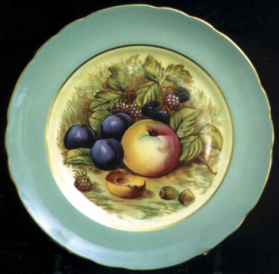 Fruit Green Dinner Plate by John  Aynsley & Sons-1