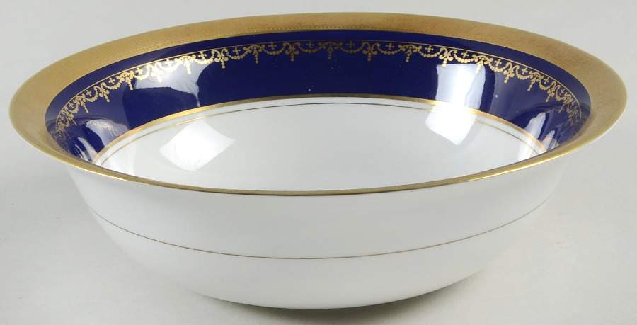 Georgian Cobalt 9" Salad Serving Bowl by John  Aynsley & Sons-1