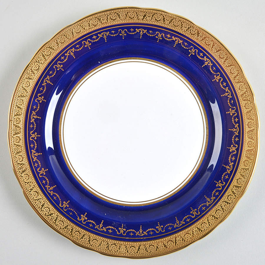 Georgian Cobalt Salad Plate by John  Aynsley & Sons-1