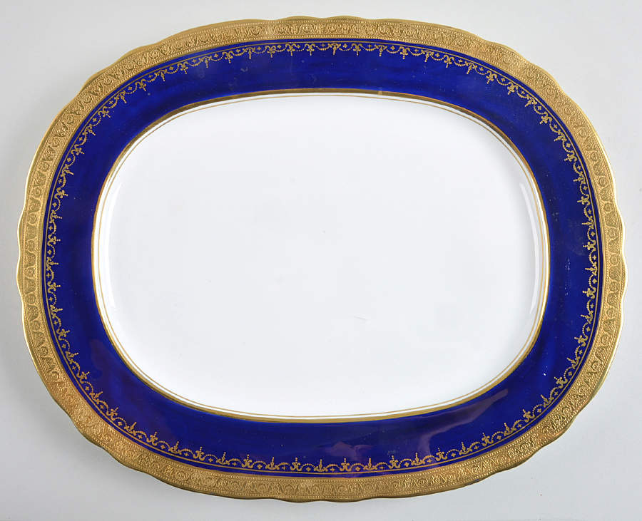 Georgian Cobalt 17" Rectangular Serving Platter by John  Aynsley & Sons-1
