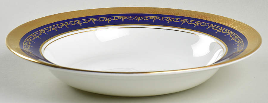 Georgian Cobalt Large Rim Soup Bowl by John  Aynsley & Sons-1
