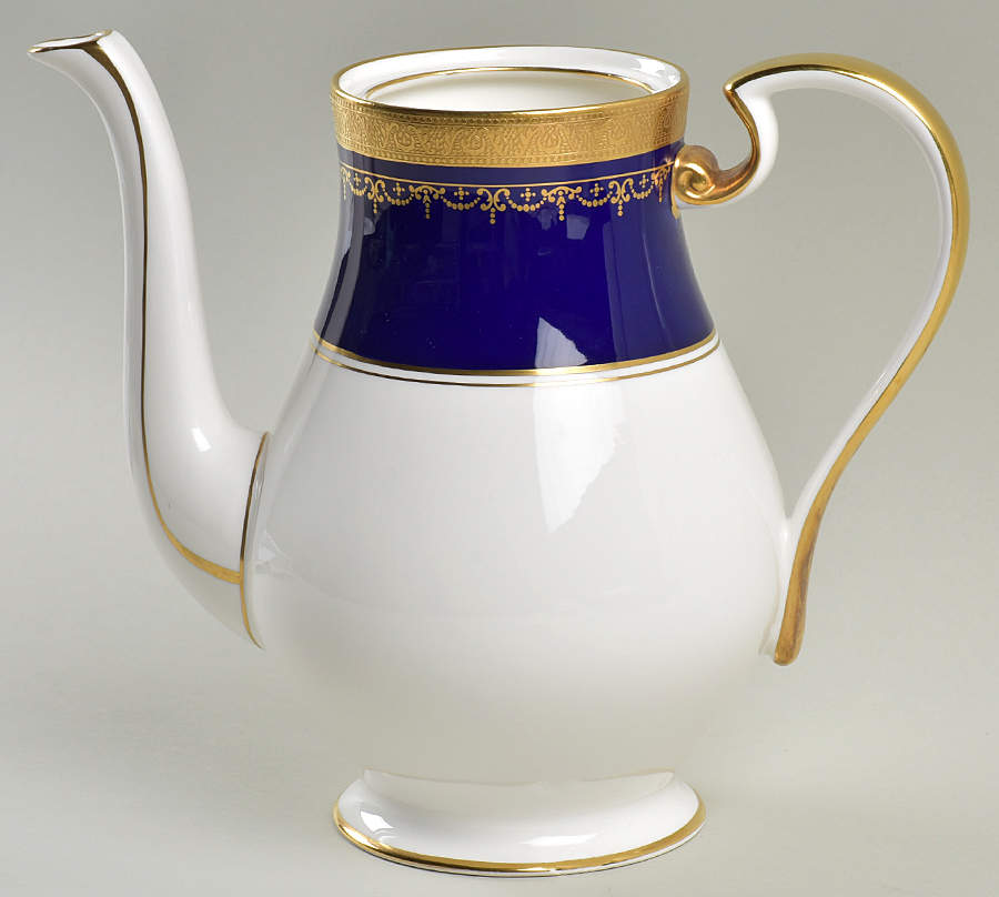 Georgian Cobalt Coffee Pot No Lid by John  Aynsley & Sons-1