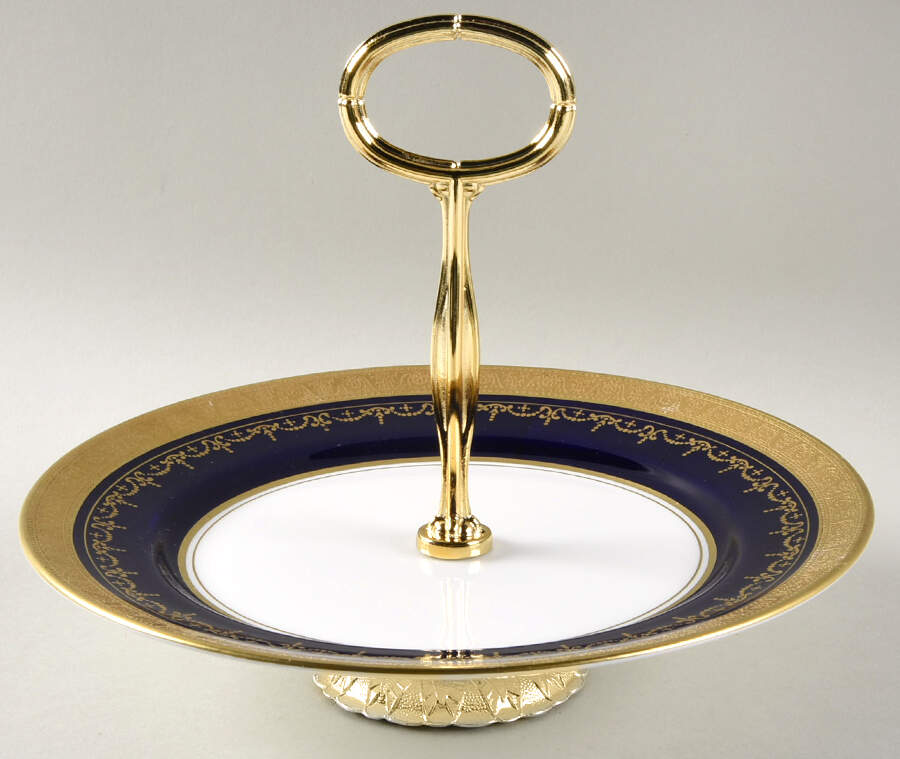 Georgian Cobalt 6" - 7" Tidbit (from Salad Plate) HC by John  Aynsley & Sons-1