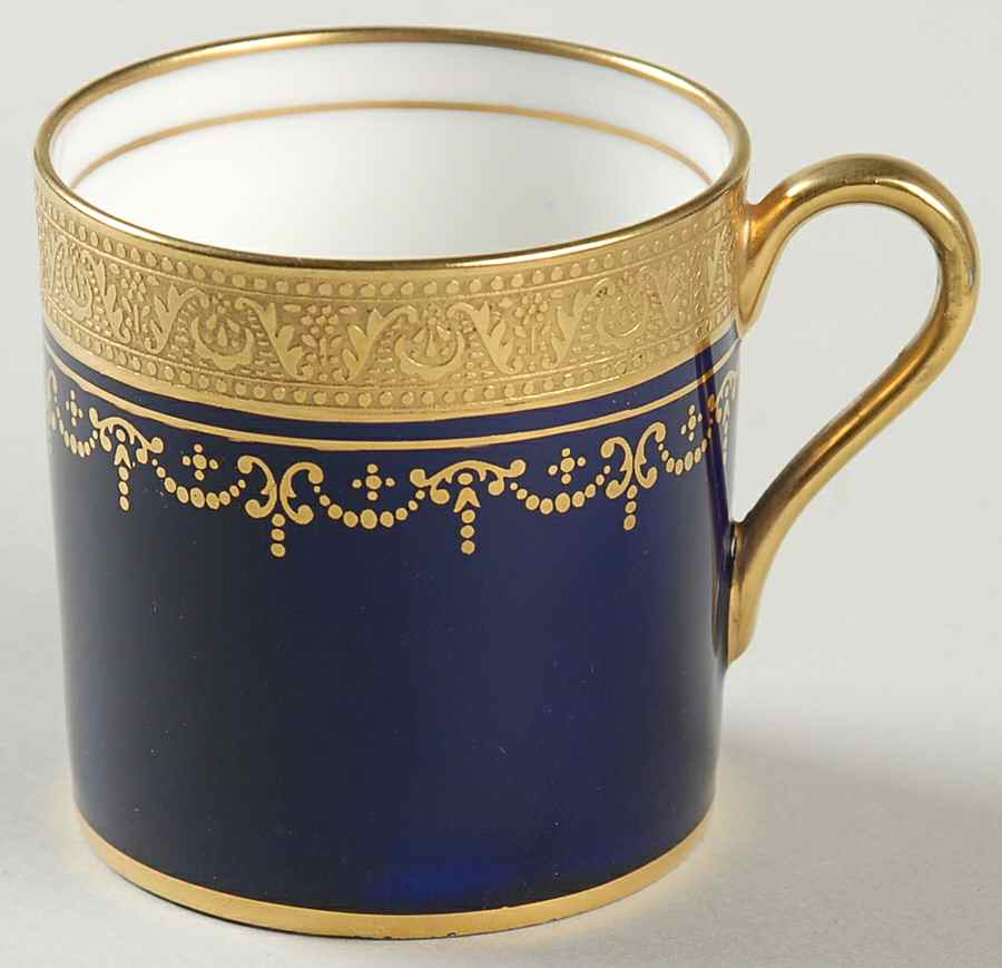Georgian Cobalt Flat Demitasse Cup by John  Aynsley & Sons-1