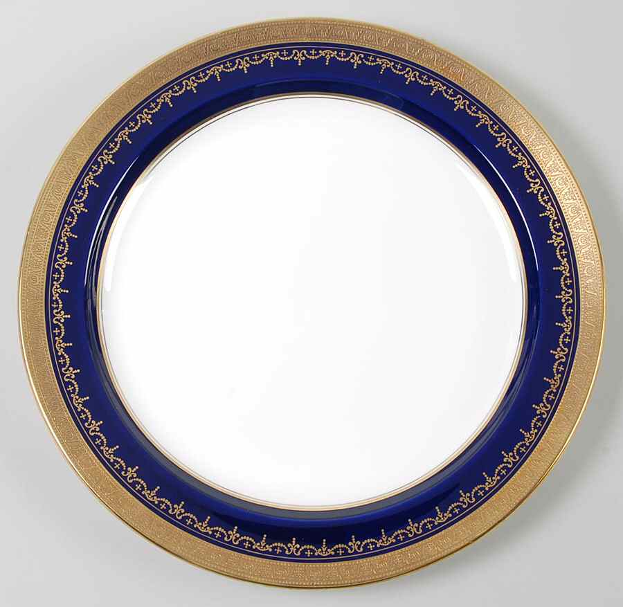 Georgian Cobalt 12" Chop Plate (Round Platter) by John  Aynsley & Sons-1