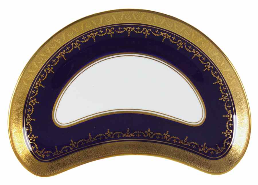 Georgian Cobalt Crescent Salad Plate by John  Aynsley & Sons-1
