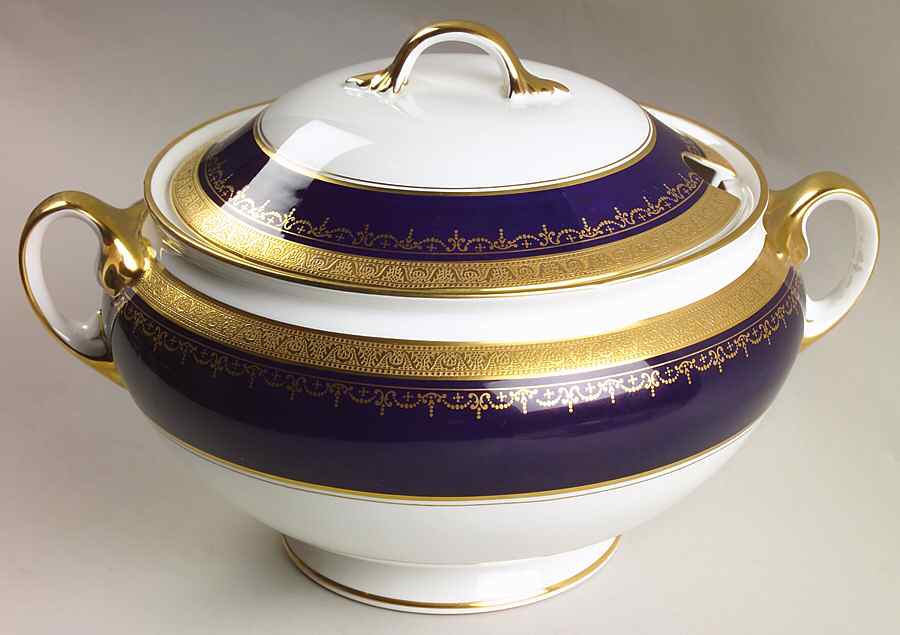Georgian Cobalt Tureen &  Lid by John  Aynsley & Sons-1
