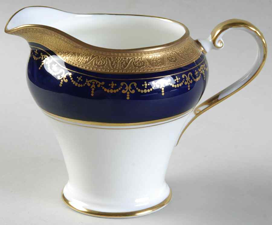 Georgian Cobalt Oval Creamer by John  Aynsley & Sons-1