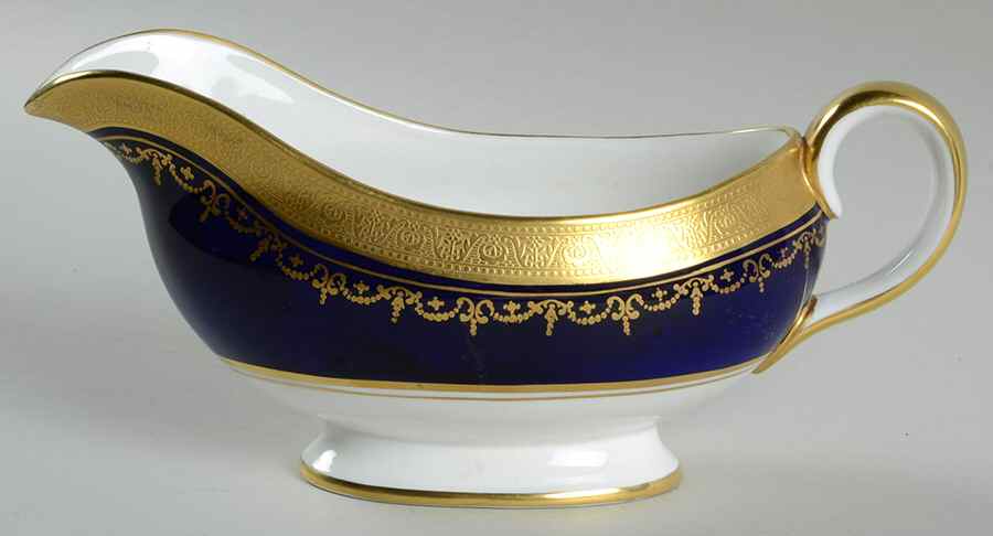 Georgian Cobalt Gravy Boat by John  Aynsley & Sons-1