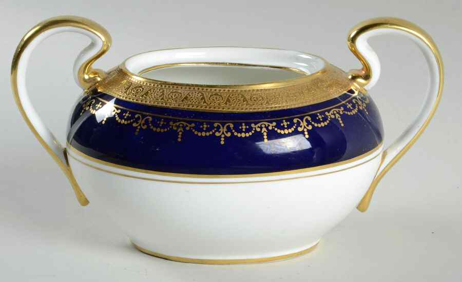 Georgian Cobalt Sugar Bowl No Lid by John  Aynsley & Sons-1