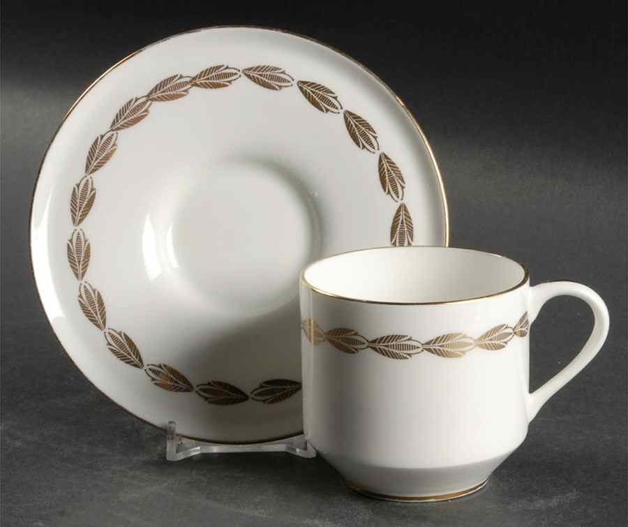 George Town Footed Cup & Saucer Set by John  Aynsley & Sons-1