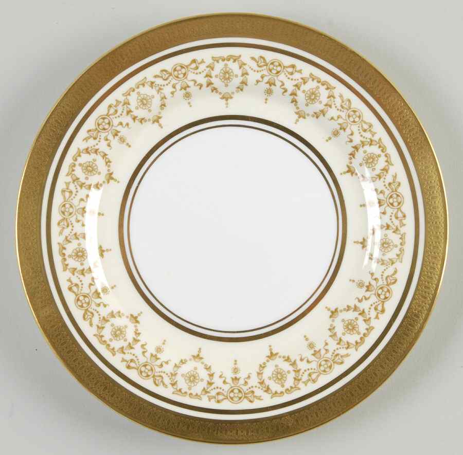 Gold Dowery Bread & Butter Plate by John  Aynsley & Sons-1