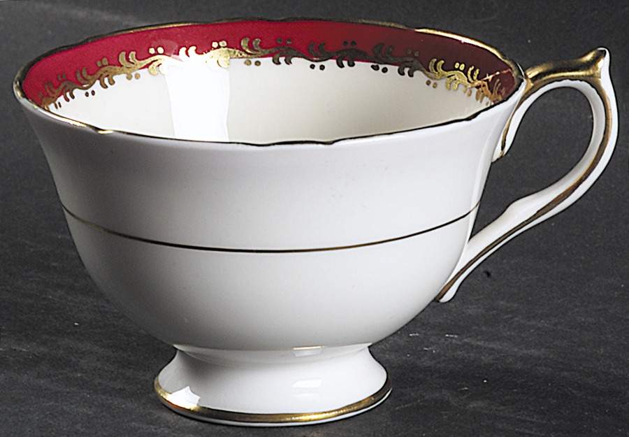 Guildhall Maroon Footed Cup by John  Aynsley & Sons-1