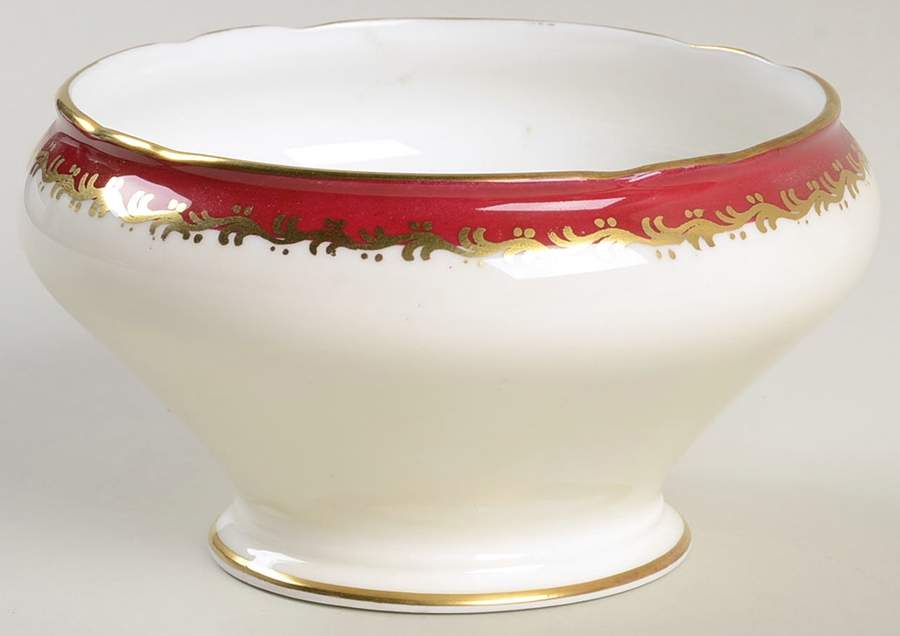 Guildhall Maroon Open Sugar Bowl by John  Aynsley & Sons-1