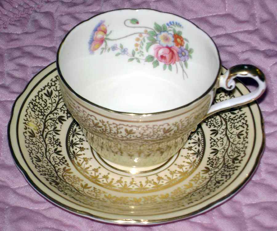 Hampshire Footed Demitasse Cup & Saucer Set by John  Aynsley & Sons-1